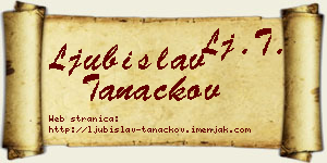 Ljubislav Tanackov vizit kartica